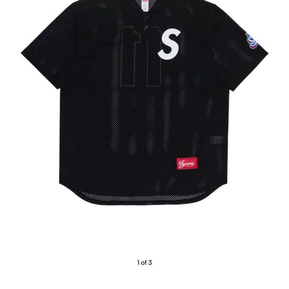 Auth Supreme S Logo Baseball Henley - Picture 7 of 7